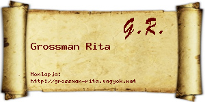 Grossman Rita névjegykártya